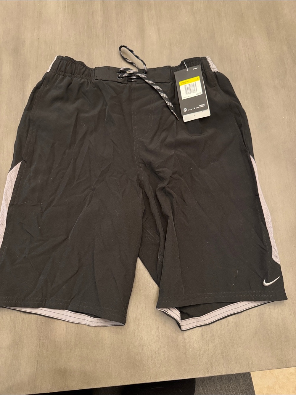 Nike Black Shorts with Light Gray Panels